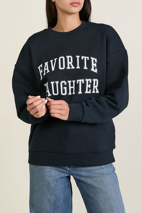 סווטשירט קולג' אוברסייז FAVORITE DAUGHTER
