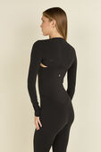 תמונת דוגמן אחורית של Long-Sleeve Crewneck Shrug
