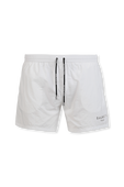 תמונה קידמית של Metallic Logo Swim Shorts in White