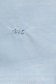 תמונה אחורית של Caligraphic Print Button Down Shirt in Blue