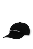 תמונה קידמית של Black Baseball Cap With Logo