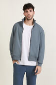 Relaxed-Fit Twill Track Jacket תמונת דוגמן קידמית של Relaxed-Fit Twill Track Jacket