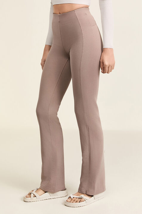 Brushed Softstreme Ribbed Zip Flared Pant 32.5