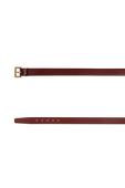 תמונה אחורית של Monogram Belt in Red Leather and Gold