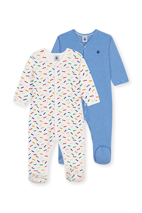 מארז שני אוברולים - גילאי ניובורן-24 חודשים PETIT BATEAU