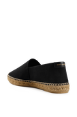 תמונה אחורית של Embroidered Espadrilles in Black Canvas