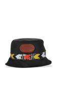 תמונה קידמית של Palm Angels X Missoni Bucket Hat With Logo in Black 