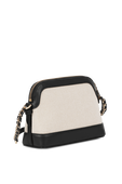 תמונה אחורית של Dome Canvas Crossbody Bag With Black Leather