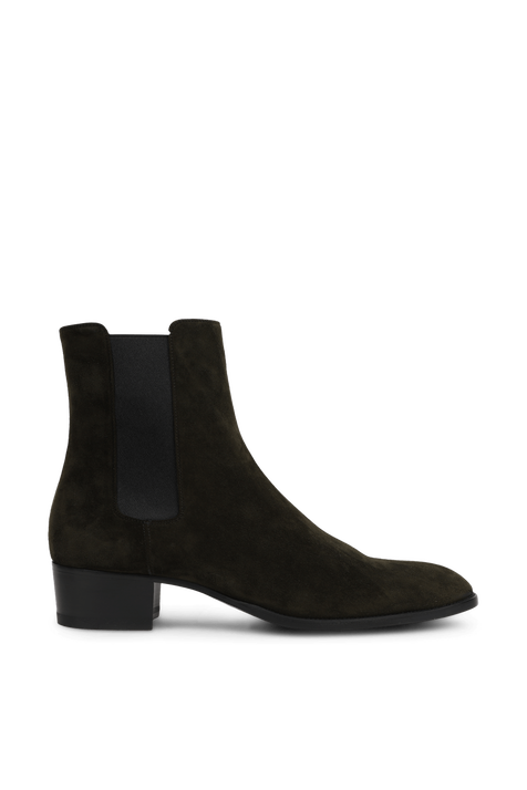 מגפוני צ'לסי מעור עם עקבים SAINT LAURENT