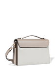 תמונה אחורית של Hendrix MD Two Tone Messenger Bag in Light Sand