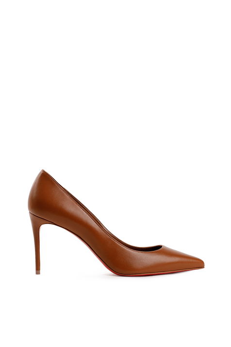 נעלי עקב קייט מעור חום CHRISTIAN LOUBOUTIN
