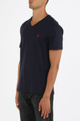 תמונת דוגמן קידמית של Slim Fit Side Logo Tshirt in Ink Blue