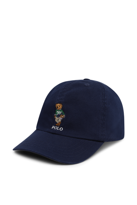 כובע בייסבול עם דמות דובי רקום POLO RALPH LAUREN KIDS