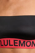 תמונת תקריב דוגמן של Satin Shine Logo Train Bra