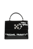 תמונה קידמית של Jitney 1.4 Slogan Print Bag in Black and White