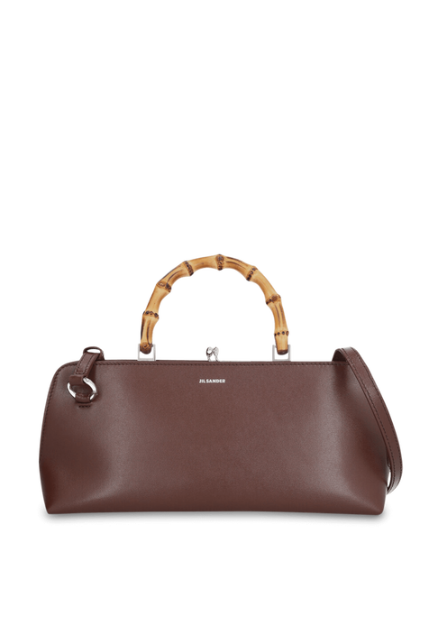 תיק עור עם ידית במבוק JIL SANDER