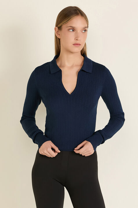 Ribbed Merino Wool Collared Sweater‏ LULULEMON