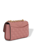 תמונה אחורית של Fleming Small Convertible Shoulder Bag in Beige Pink Magnolia