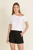 Off-The-Shoulder Cotton T-Shirt תמונת דוגמן קידמית של Off-The-Shoulder Cotton T-Shirt