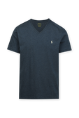 תמונה קידמית של V Neack Logo Tee in Blue