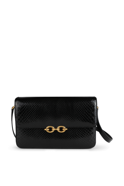 תיק לה מיילון מעור קרקו חלק בצבע שחור SAINT LAURENT