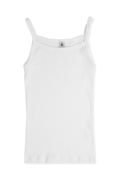 Tank Top in White PETIT BATEAU