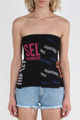 תמונת דוגמן קידמית של M-Ura Knitwear Strapless Top in Black