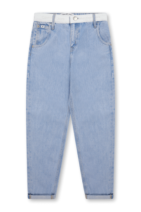 גילאי 6-16 מכנסי ג'ינס עם לוגוטייפ CALVIN KLEIN