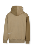תמונה אחורית של Half Zip Hoodie in Brown