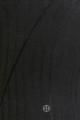 תמונת תקריב דוגמן של Wundermost Ribbed Wool Crewneck Long-Sleeve Bodysuit