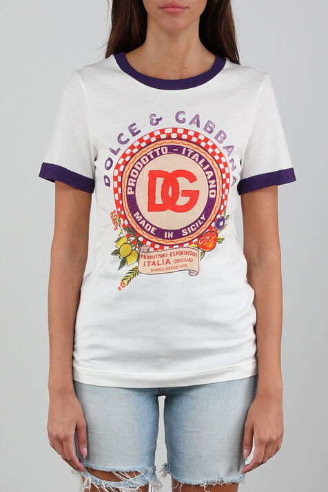 חולצת טי סיציליה עם לוגו DOLCE & GABBANA