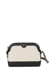 תמונה קידמית של Dome Canvas Crossbody Bag With Black Leather