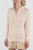 תמונת דוגמן קידמית של The Jo Swwater in Light Beige