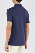 תמונת דוגמן אחורית של Basic Mesh SS Polo In Blue