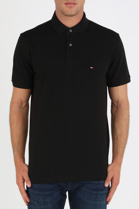 חולצת פולו בצבע שחור TOMMY HILFIGER
