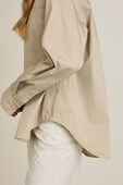 תמונת תקריב דוגמן של Cotton-Blend Poplin Button-Down Shirt