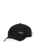 תמונה קידמית של Logo Print Baseball Cap in Black