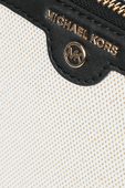 תמונת פנים של Dome Canvas Crossbody Bag With Black Leather