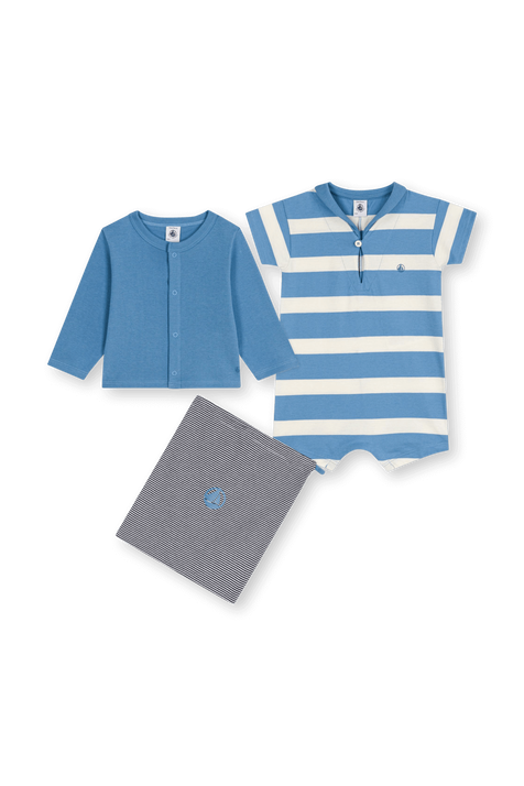 סט מתנה - אוברול וקרדיגן - גילאי 18-36 חודשים PETIT BATEAU