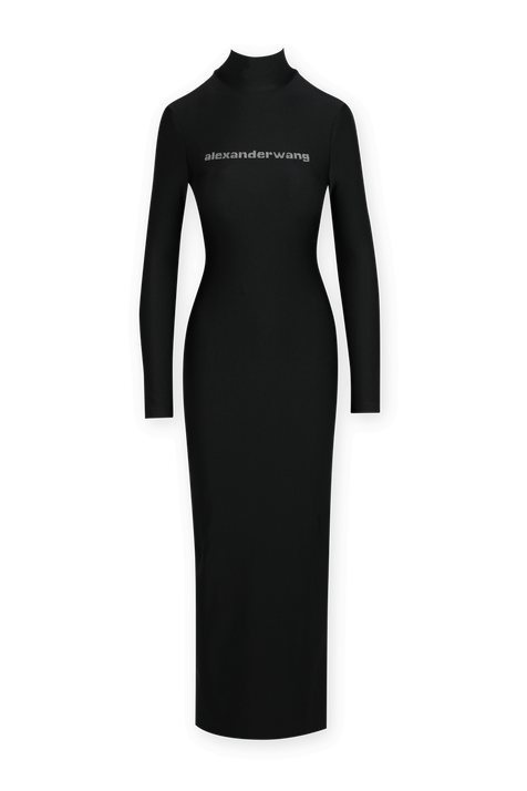 Long Sleeve Maxi Dress in Black ALEXANDER WANG