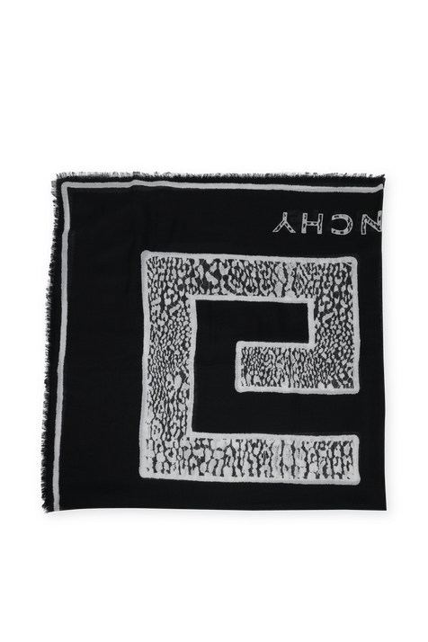 צעיף לוגומאני בגווני שחור ולבן GIVENCHY