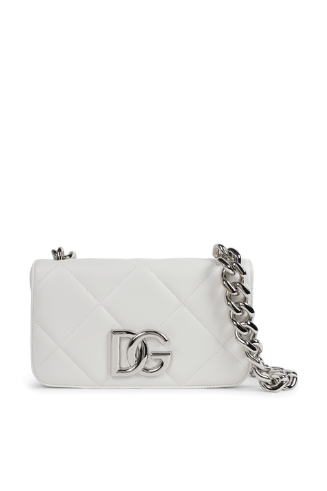 תיק כתף מעור עם תפרי קווילט DOLCE & GABBANA