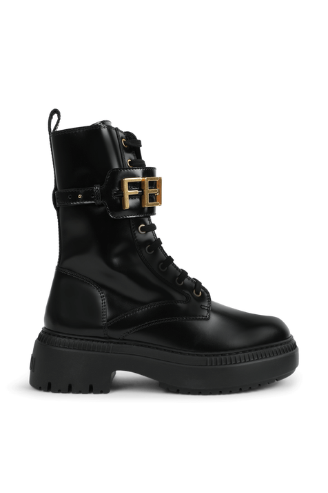 מגפי בייקר מעור FENDI