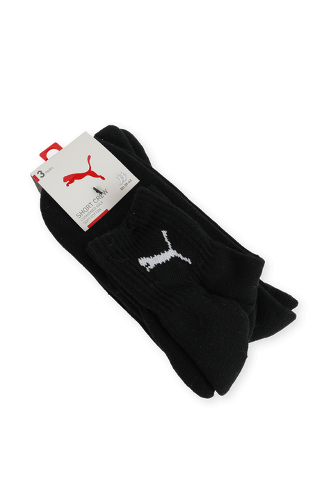 מארז של שלושה זוגות גרביים בצבע שחור PUMA