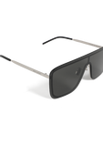 תמונת תקריב של Shield Sunglasses in Black