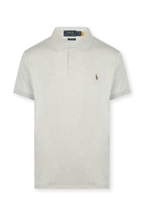 חולצת פולו אפור עם לוגו רקום POLO RALPH LAUREN