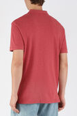 תמונת דוגמן אחורית של Short Sleeve 2 Buttons Polo Shirt in Red