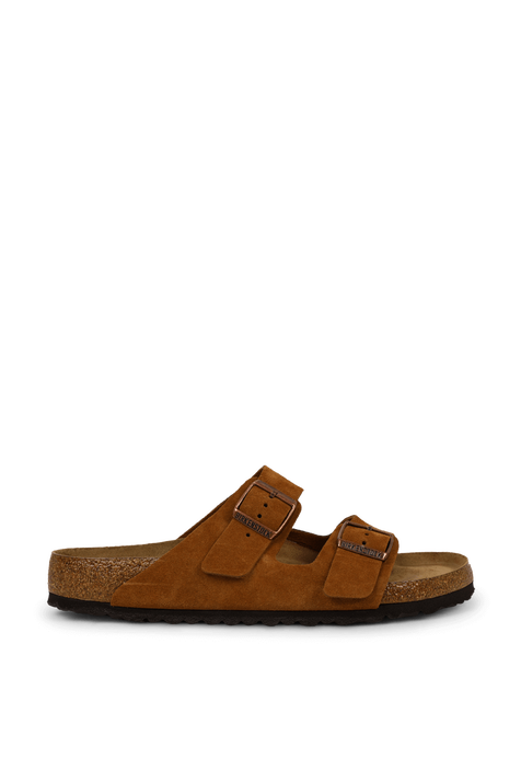 סנדלי אריזונה חומים מעור מינק BIRKENSTOCK