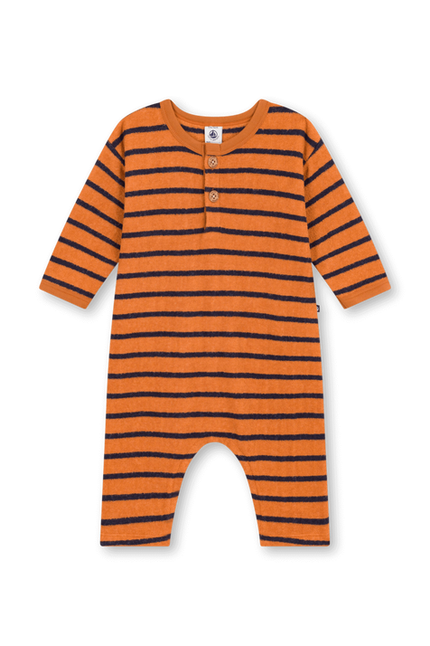 אוברול פליז בהדפס פסים - גילאי 18-36 חודשים PETIT BATEAU