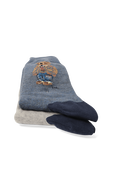 תמונה אחורית של 2 Pack Mid Socks Polo in Grey